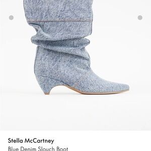 Stella McCartney Blue Kitten Heeled Boots